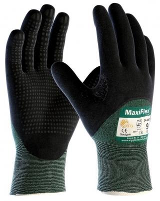 MaxiFlex Nitrile Coated MicroFoam Grip Palm, Fingers, & Knuckles A2 Cut Level Gloves (12 Pairs)