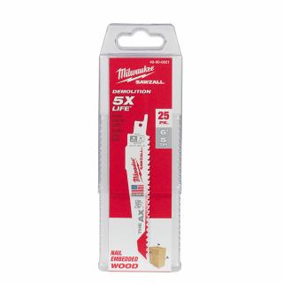 Milwaukee 5 TPI Wood with Nails AX SAWZALL Blade (25 Pack)