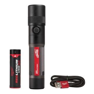 Milwaukee USB Rechargeable 1,100 Lumen, Twist Focus Flashlight