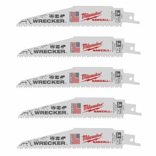 Milwaukee 8 TPI Multi-Material Wrecker SAWZALL Blade (5 Pack)
