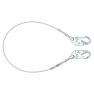 FallTech Fixed-Length Cable Restraint Lanyard with Steel Snap Hooks