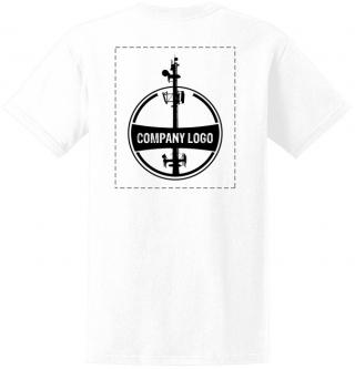 Custom Company Logo White T-Shirt