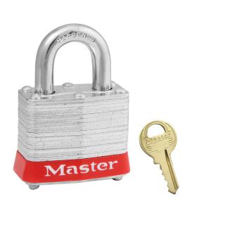 Master Lock 1-9/16 Inch (40mm) Laminated Steel Safety Padlock with 3/4 Inch (19mm) Tall Shackle