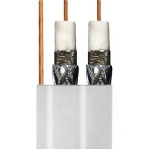 Priority Wire & Cable Dual W/ Ground RG6 Copper Clad WHITE 500'