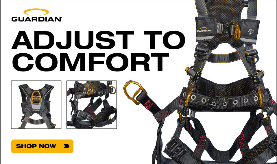Get the all-new Guardian B7-Comfort Tower Climbing Harness at GME Supply