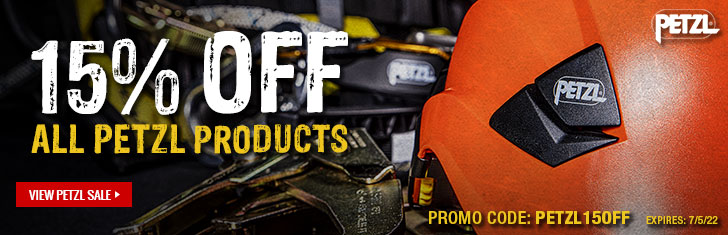 Save 15% on everything Petzl now through 07/05/2022 at GME Supply!