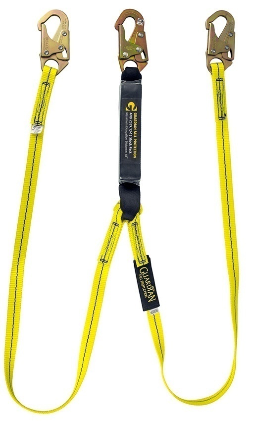 Guardian 01230 External Shock Absorbing Lanyard with Snap Hooks from GME Supply