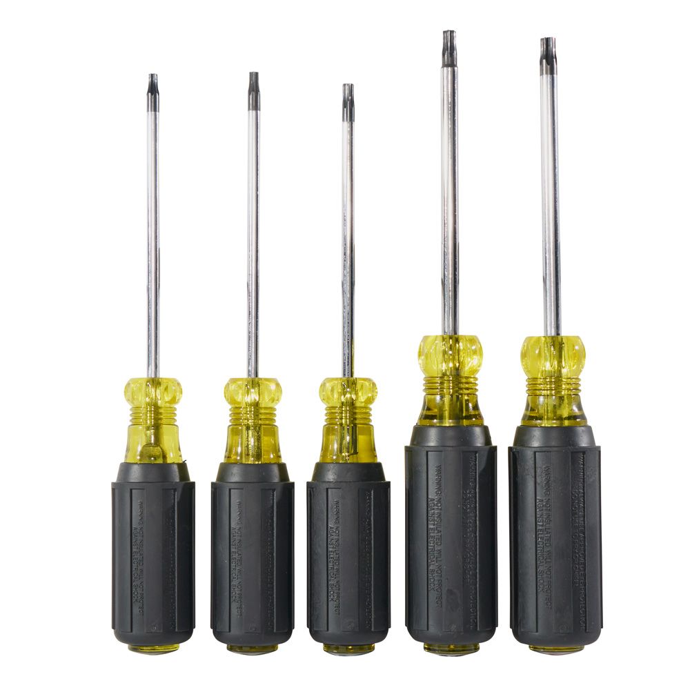 Klein Tools 5 Piece TORX Cushion Grip Screwdriver Set from GME Supply