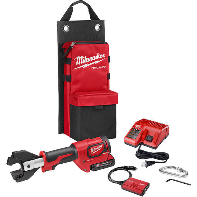Milwaukee M18 Force Logic Cable Cutter Kit with 477 ACSR Jaws from GME Supply
