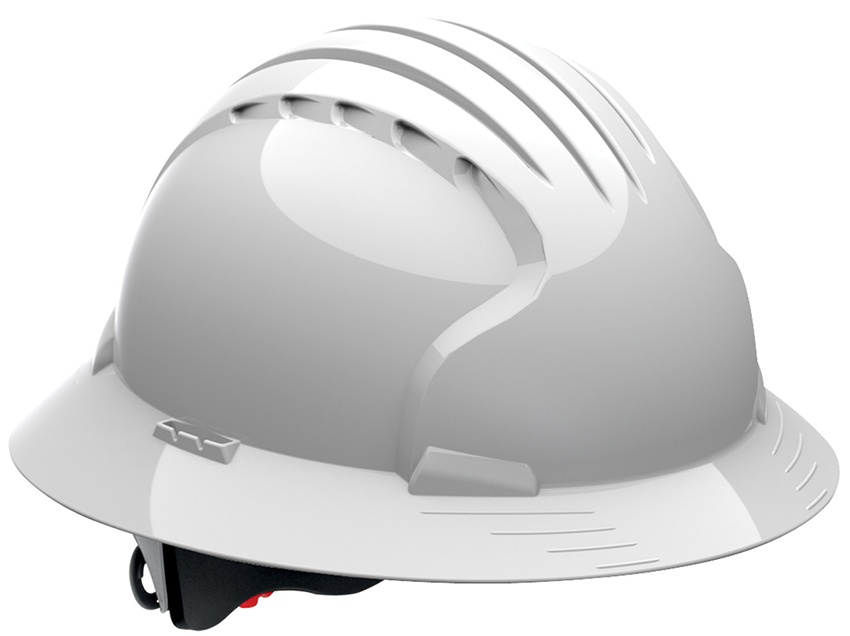 JSP 6161V Evolution Deluxe Full Brim Vented Hard Hat White from GME Supply