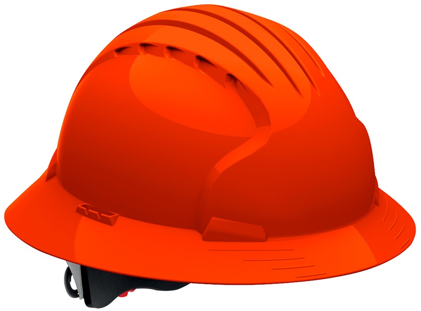JSP 6161V Evolution Deluxe Full Brim Vented Hard Hat Orange from GME Supply