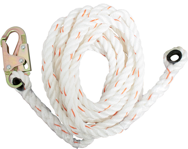 French Creek Rope Lifeline w/ Thimble and Snaphook Ends from GME Supply