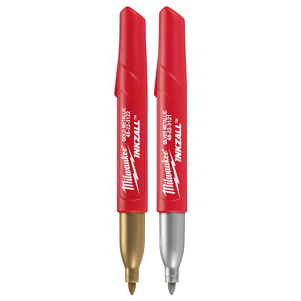 Milwaukee INKZALL Silver/Gold Fine Point Metallic Markers (2-Pack) from GME Supply