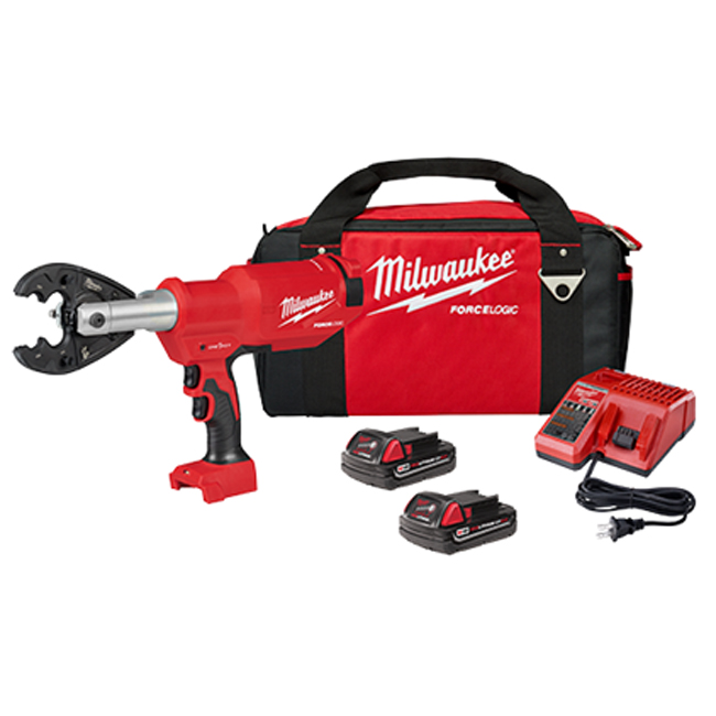 Milwaukee M18 Force Logic 6T Pistol Utility Crimper with Optional Kits BG from GME Supply