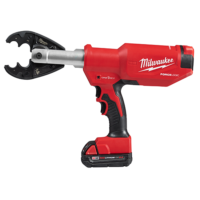Milwaukee M18 Force Logic 6T Pistol Utility Crimper with Optional Kits O from GME Supply