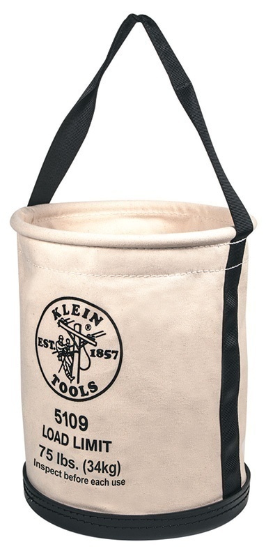 Klein Tools 5109 Wide-Opening Straight Wall Canvas Bucket from GME Supply