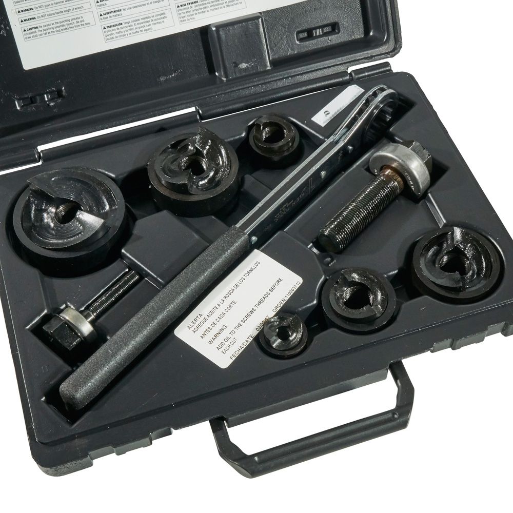 Klein Tools 53732SEN Knockout Punch Set with Wrench from GME Supply