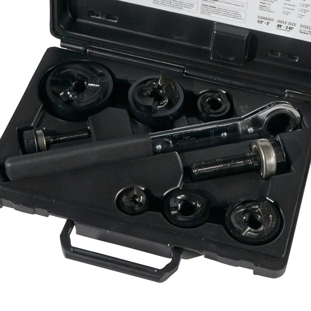 Klein Tools 53732SEN Knockout Punch Set with Wrench from GME Supply