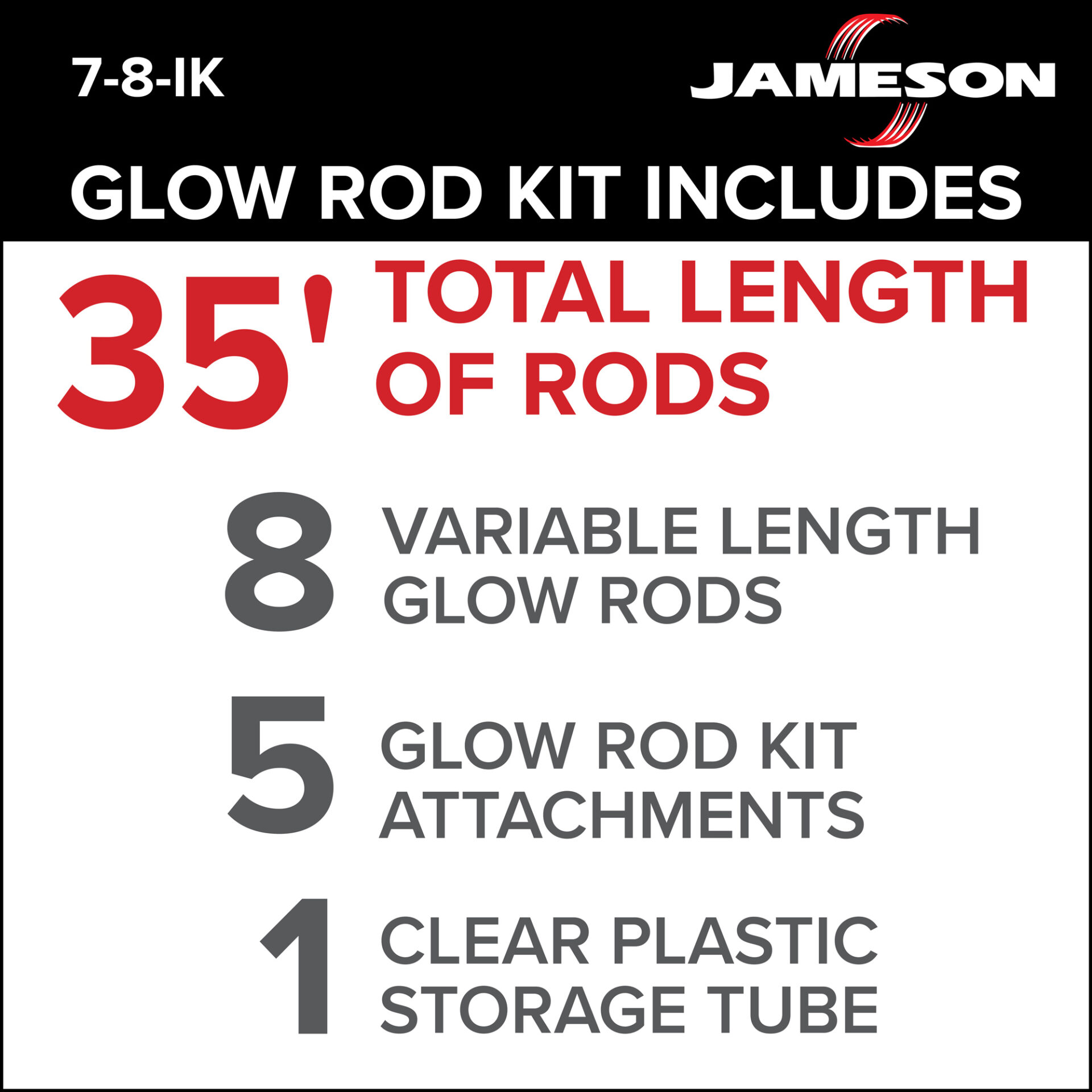 Jameson Installer's Fiberglass Glow Fish Rod 35 Foot Kit from GME Supply