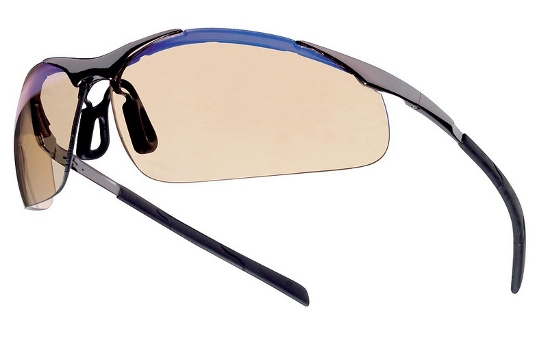 Bolle Contour Metal Safety Glasses with ESP Lens and Silver Metal Frame from GME Supply