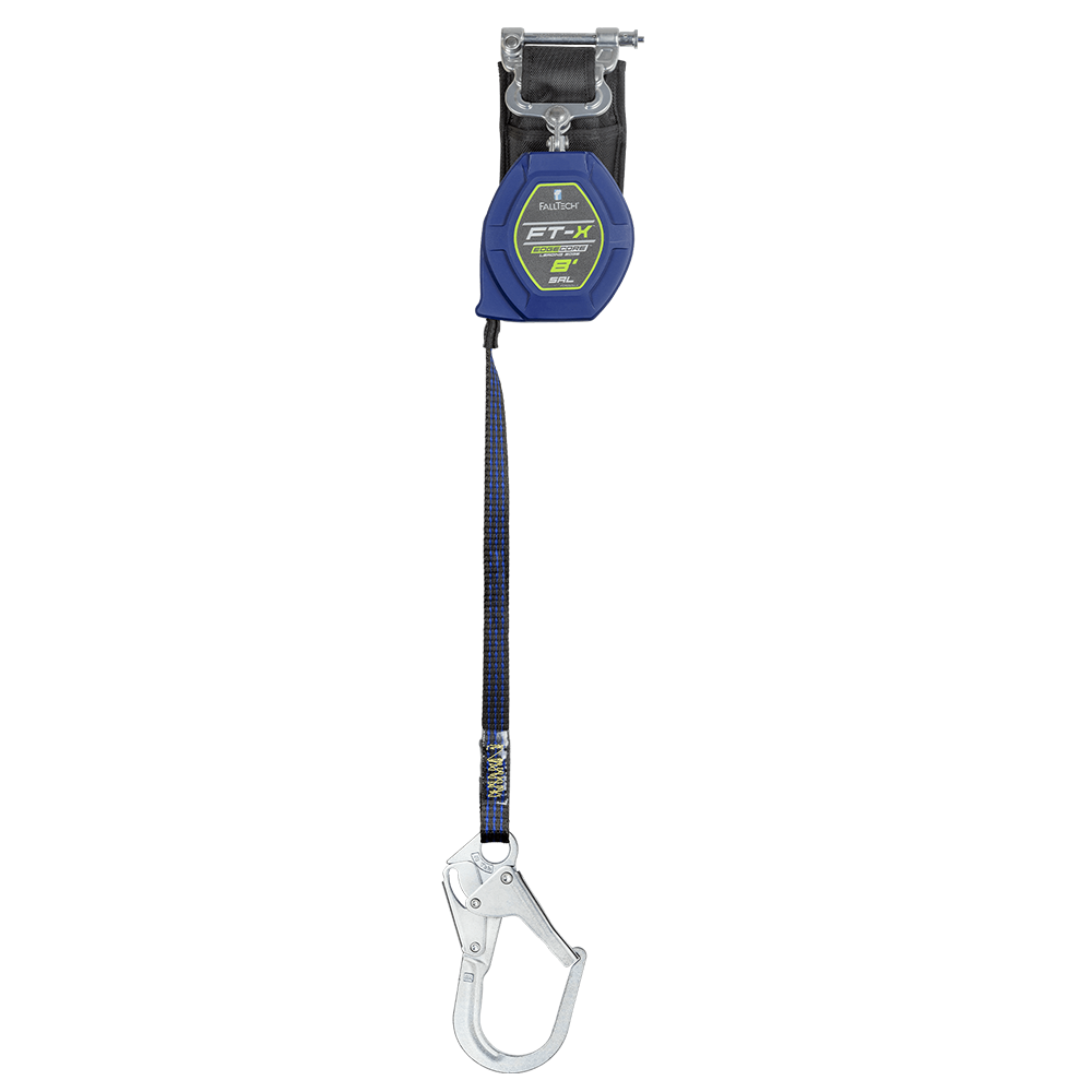 FallTech FT-X EdgeCore 8 Foot Class 2 Leading Edge Personal SRL w/ Steel Rebar Hooks from GME Supply