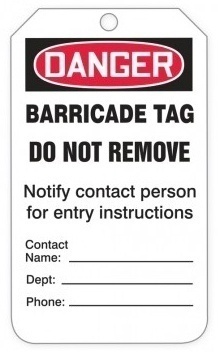 Accuform OSHA Danger Safety Barricade Tag Roll (250 Count) from GME Supply