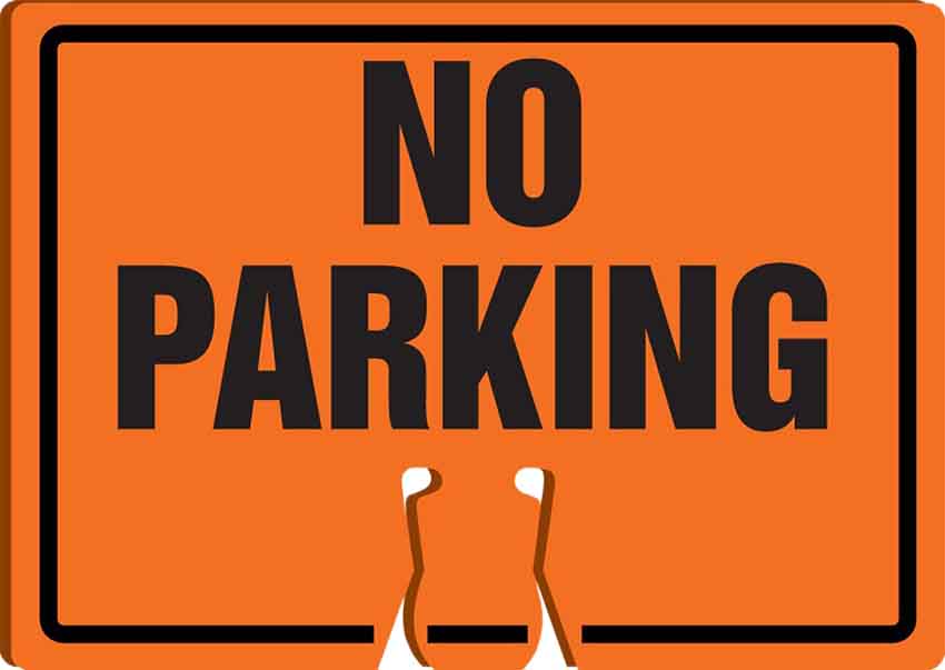 Accuform No Parking Cone Sign from GME Supply