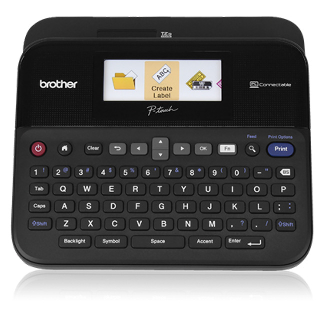 Brother PC-Connectable Label Maker with Color Display and case from GME Supply