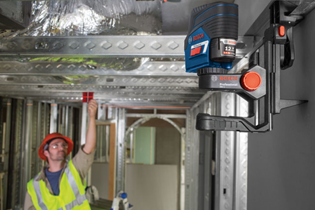 Bosch 12V Max Connected Cross-Line Laser with Plumb Points |GCL100-80C from GME Supply