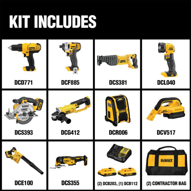 DeWALT 20V MAX 10 Tool Combo Kit from GME Supply