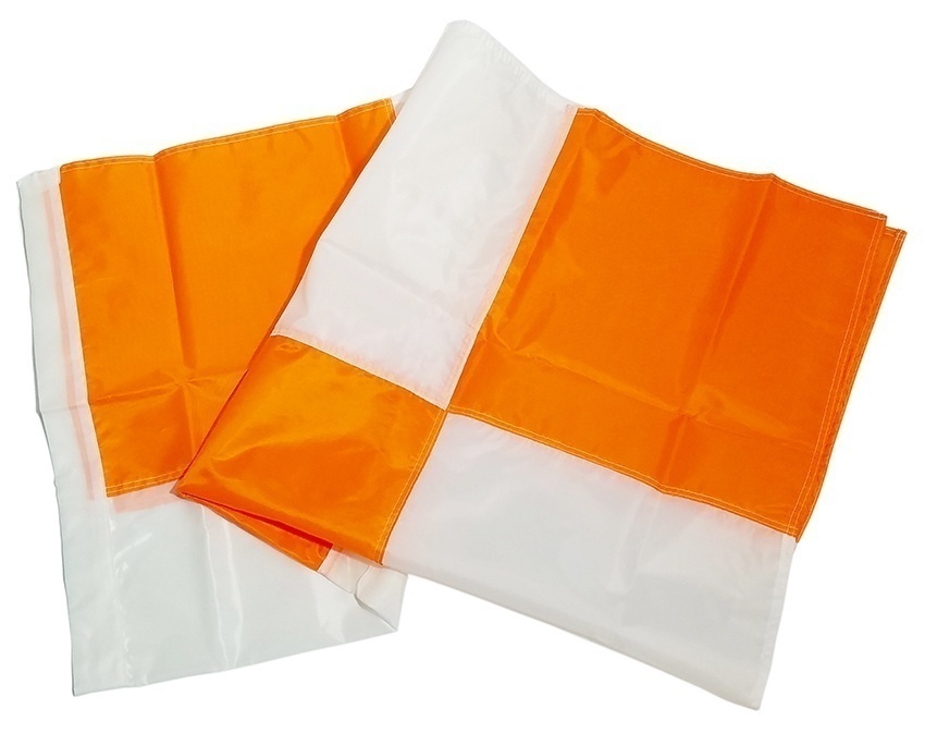 Dicke Safety 36 Inch White/Orange Airport Flag from GME Supply