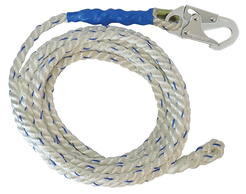 FallTech 3-Strand Vertical Lifeline with Snap Hook and Braided End from GME Supply