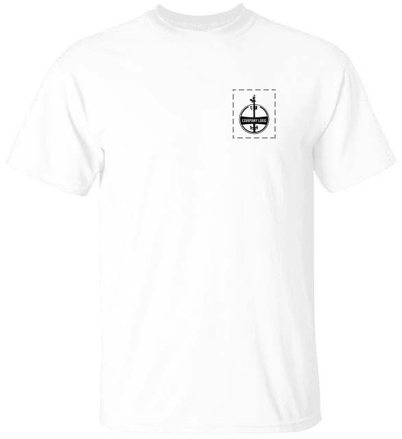 Custom Company Logo White T-Shirt from GME Supply