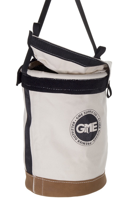 GME Supply 5104VTPD Leather Bottom Canvas Bucket with Connection Points from GME Supply