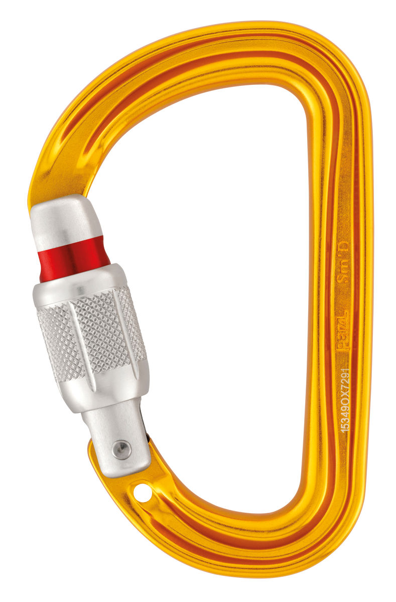 Petzl Sm'd Screw-Lock Carabiner M39A SL - Yellow from GME Supply