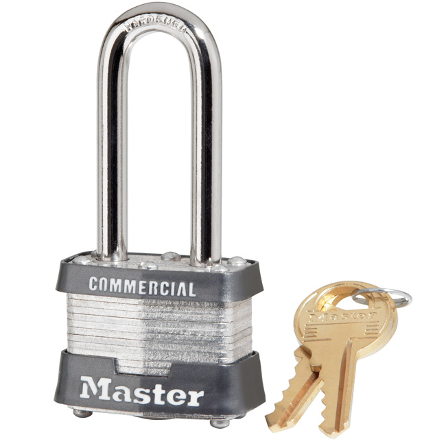 Master Lock 1-9/16 Inch (40mm) Laminated Steel Pin Tumbler Padlock with 2 Inch (51mm) Shackle (Keyed Alike) from GME Supply