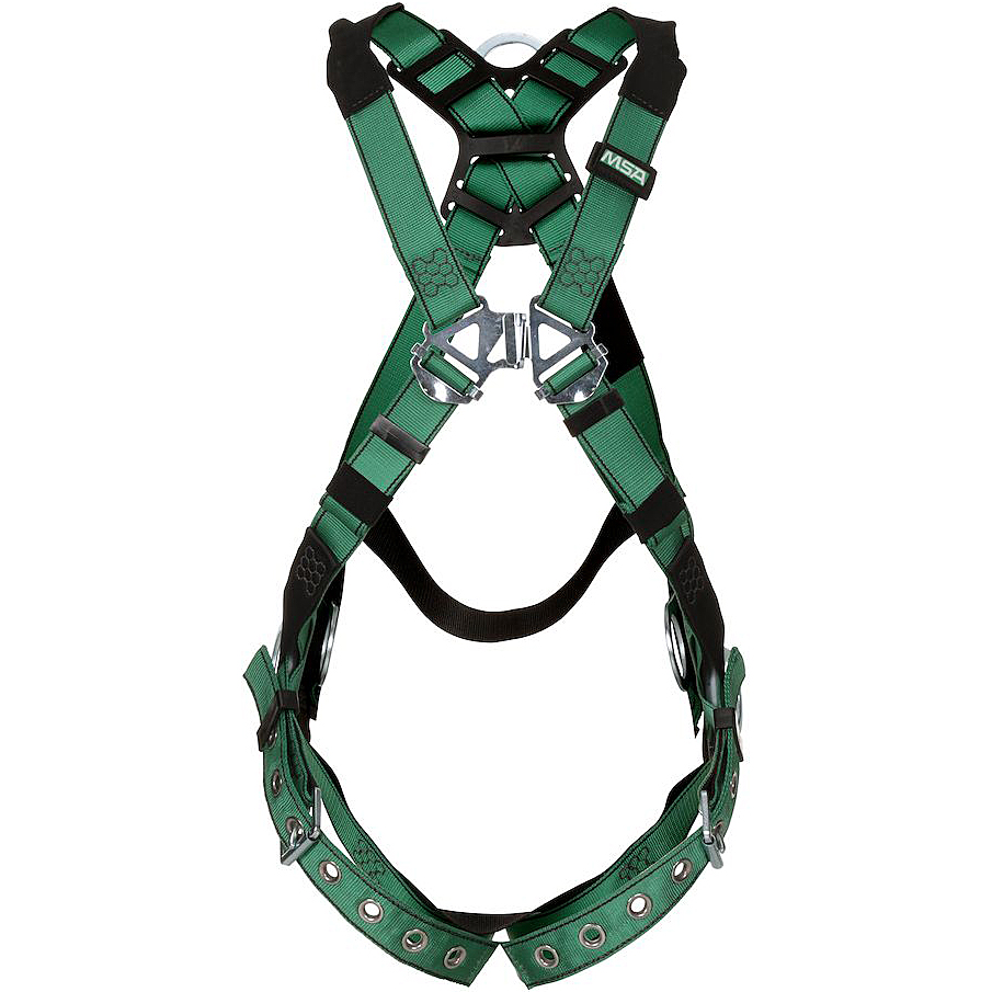 MSA V-Form Standard Full Body Harness with Back & Hip D-Rings from GME Supply