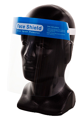 Clear Medical Full Face Protection Shield with Elastic Band from GME Supply