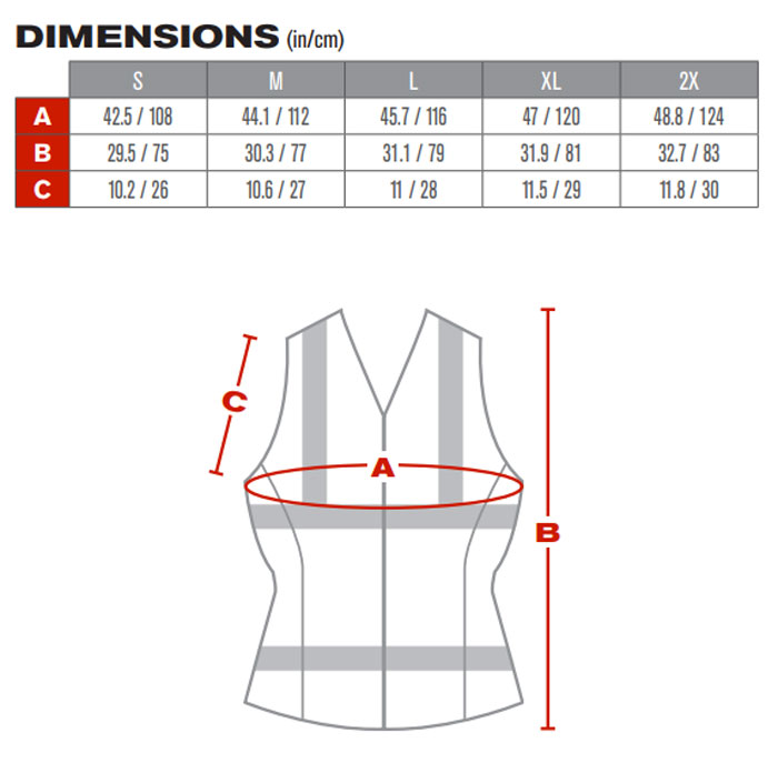 PIP Vest Sizing from GME Supply