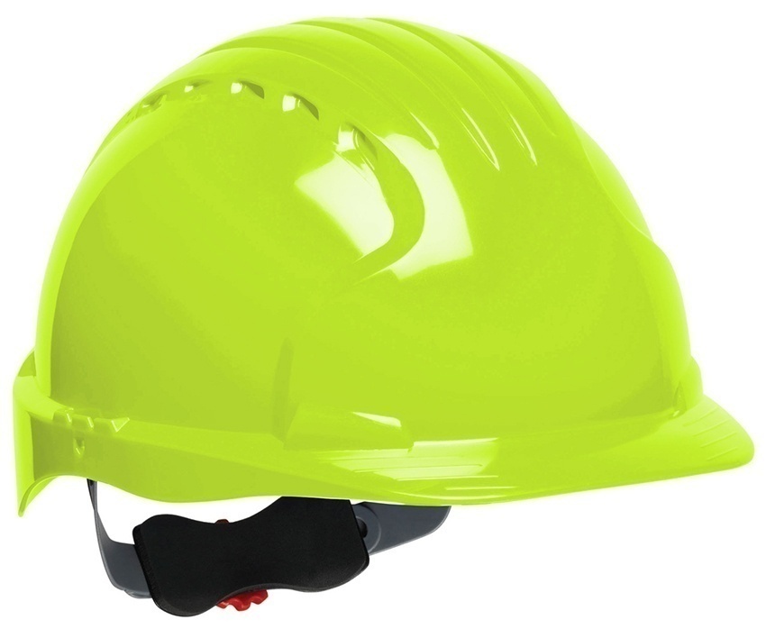 JSP EV6151 Evolution Deluxe Standard Brim Safety Helmet - Non-Vented - Hi-Vis Yellow from GME Supply