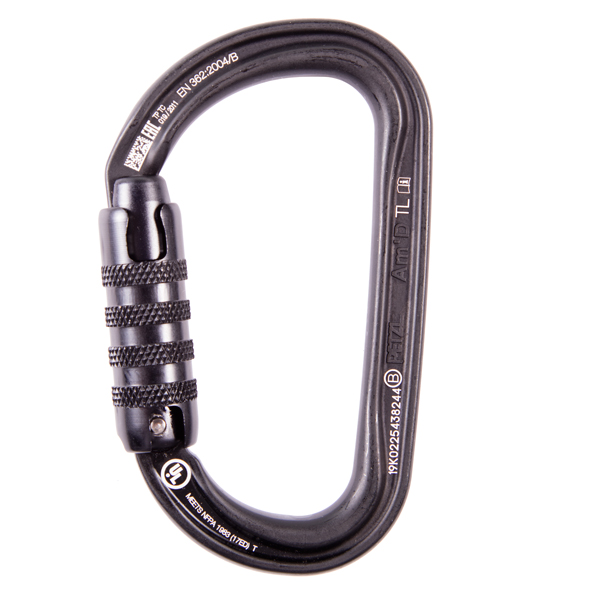 Petzl Am'D Triact-Lock - Black from GME Supply