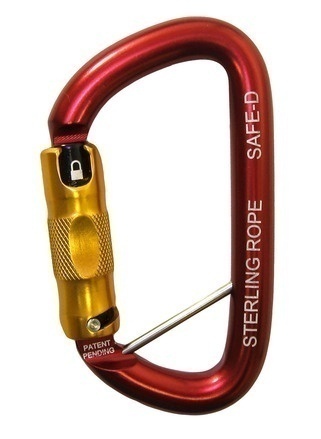 Sterling Rope Safe-D Carabiner With Captive Eye Pin from GME Supply