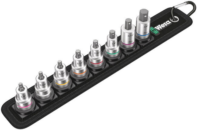 Belt B Imperial 1 Zyklop In-Hex-Plus Bit Socket Set with Holding Function, 3/8 Inch Drive, 8 Pieces from GME Supply