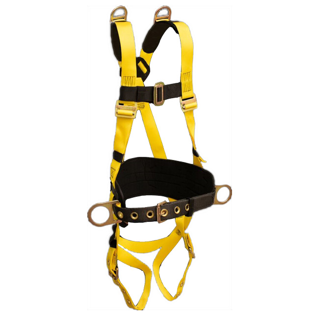 French Creek Full Body 6PT Adjustable Harness with Shoulder D-ring with Removable Tool Belt and Shoulder Pads with Tongue Buckle Legs from GME Supply